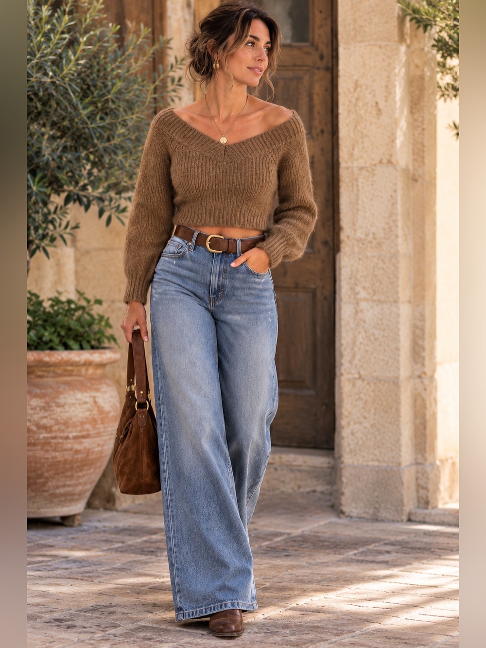 & Other Stories Alpaca Blend Cropped Sweater – Size S